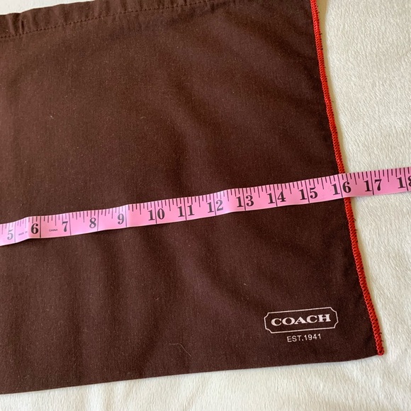 COACH smaller soft brown drawstring dust bag VVGUC ++ - Picture 3 of 7